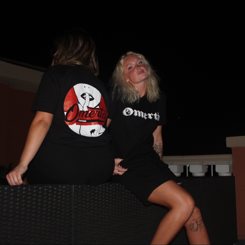 Omerta set black shirt with logo in the back omerta shorts sizes Small-XLarge